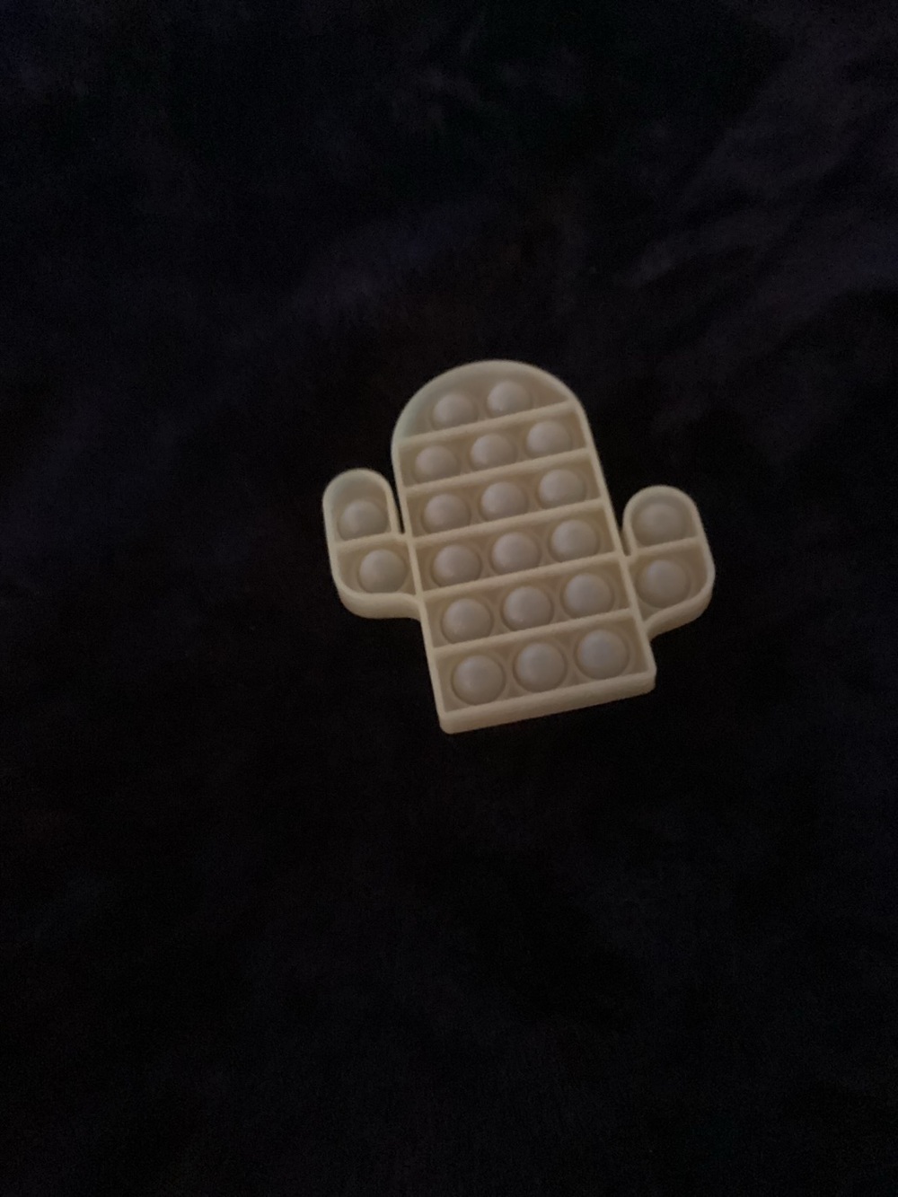Cactus-Shaped Silicone Pop It Fidget Toy - Cream